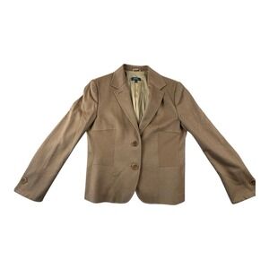 Zanella Platinum Blazer Sz 12 Made‎ in Italy Wool Angora Loro Piana Fabric